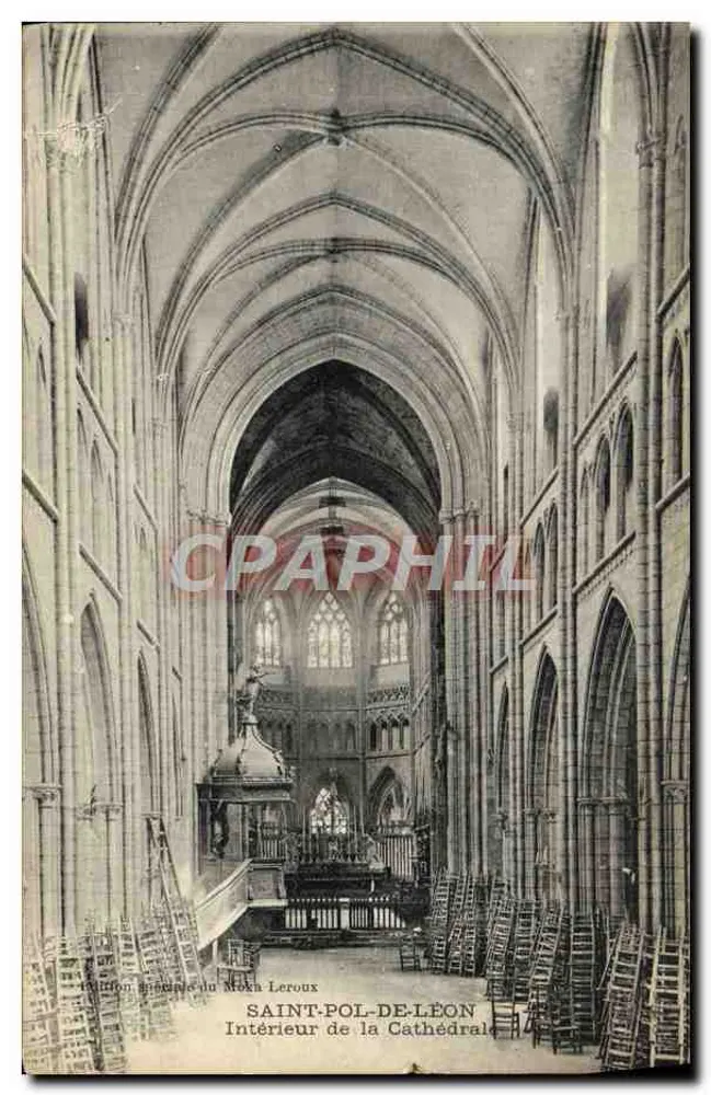 Saint-Pol-de-Léon — Interior da Catedral — Edição Geral do Mokh Leroux - Frente