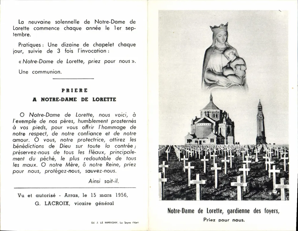 Notre-Dame de Lorette — Gebete und Gottesdienst — Ed. J. Lé Marigny, La Seyne (Var) - Vorderseite