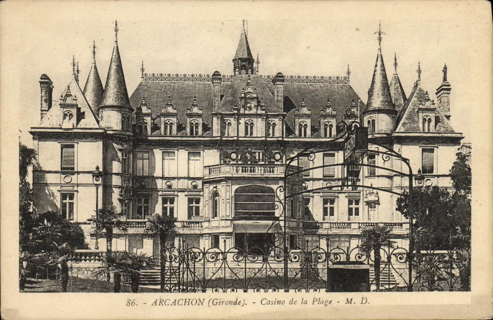 Arcachon (Gironde) - Casino da Praia - M. D. - n°86 - Frente