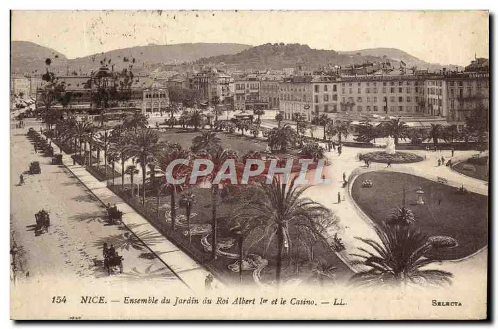 Nice — Ensemble des Jardins du Roi Albert 1er und des Casinos — Selecta 154 - Vorderseite