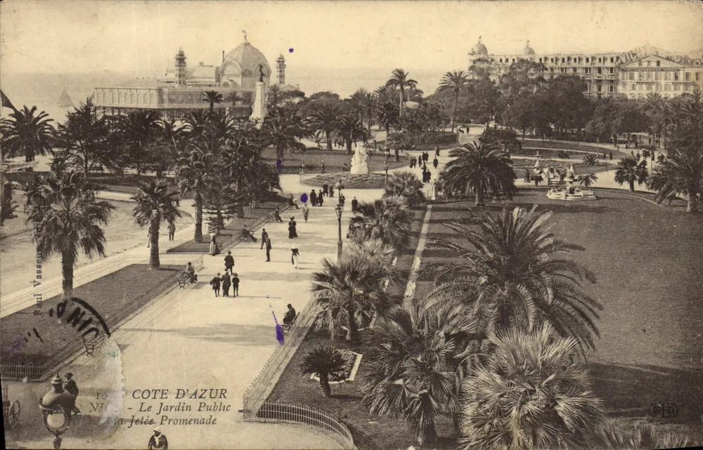 Côte d'Azur — Der Öffentliche Garten an der La Joliette Promenade — Paul Vasselon, n° 10 - Vorderseite