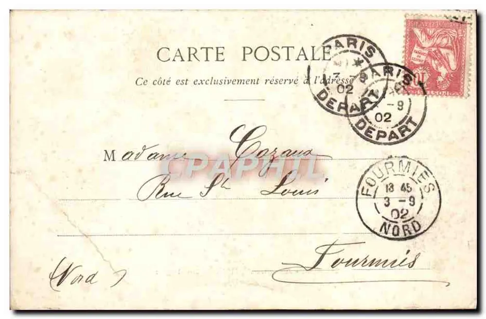 Paris — Avenue du Bois de Boulogne — Arc de Triomphe — M. Ravanes - Rückseite