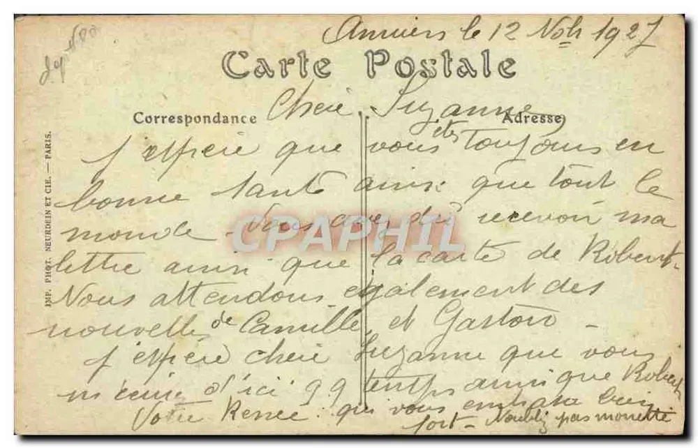 Amiens — Die Kathedrale. Der Portal der Goldenen Jungfrau. Ausgang aus der Kirche — ND. Phol. - Rückseite