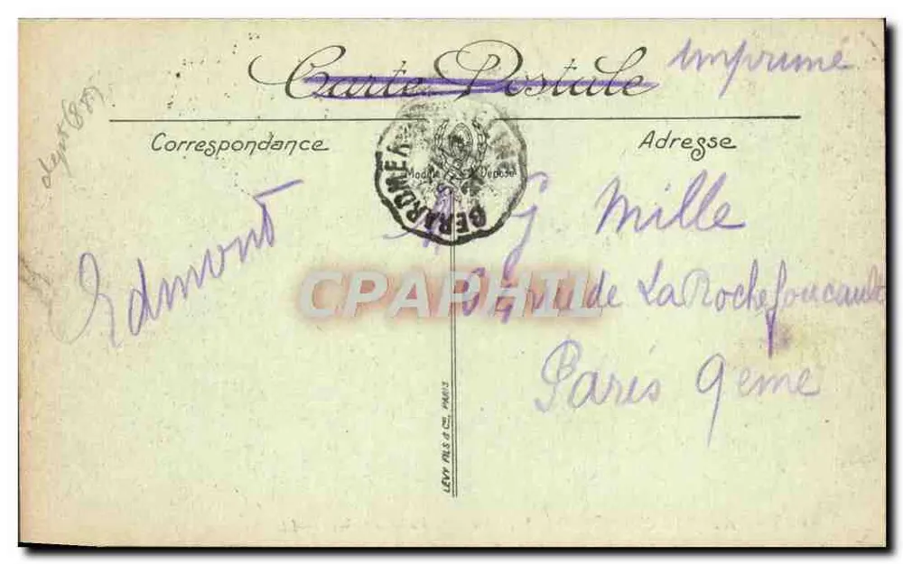 Gérardmer — Lac Noir und Tal von Orbey — LL — Visé Parisin 204 - Rückseite