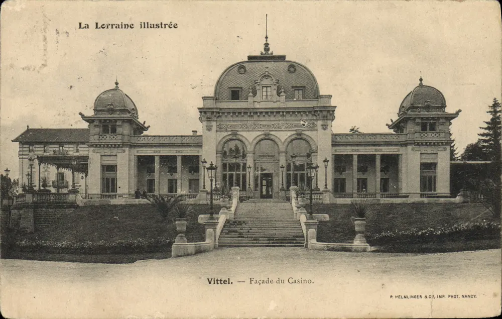 Vitttel — Fachada do Casino — A Lorena ilustrada, P. Helmlinger & Cie, Imp. Fot. Nancy - Frente