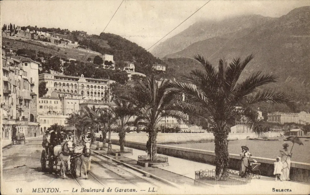 Menton — O Boulevard de Garavan — Selecta LL n°24 - Frente