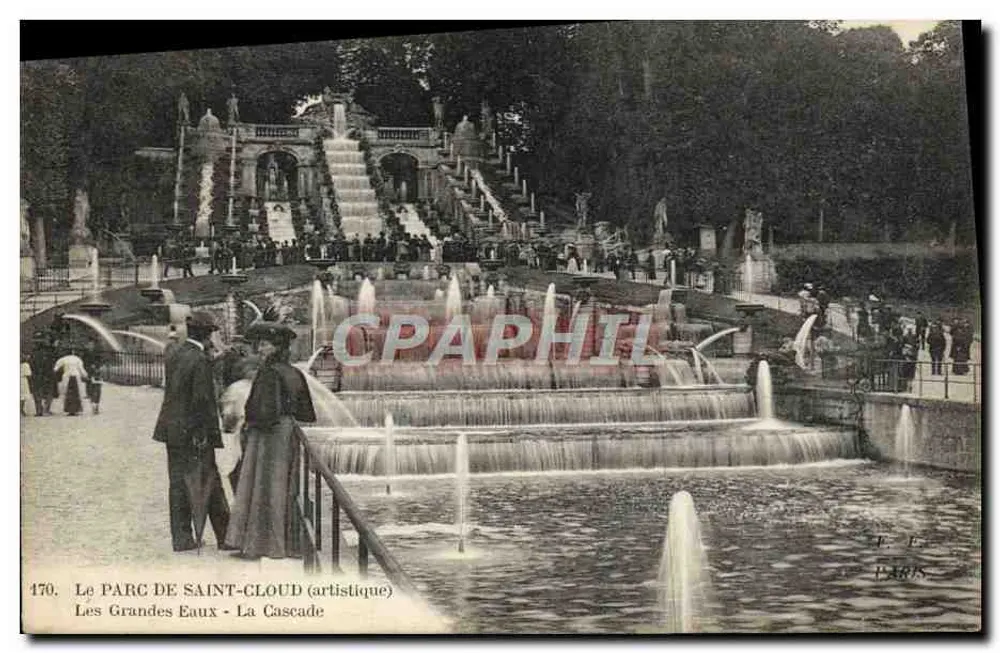 O PARC DE SAINT-CLAUDE (artístico) - As Grandes Águas - A Cascata - E. Flénety, Paris - Frente