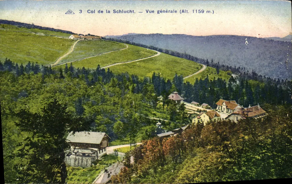Col de la Schlucht — Vista geral (Alt. 1159 m.) — C° Alsacienne des Arts Photomécaniques - Frente