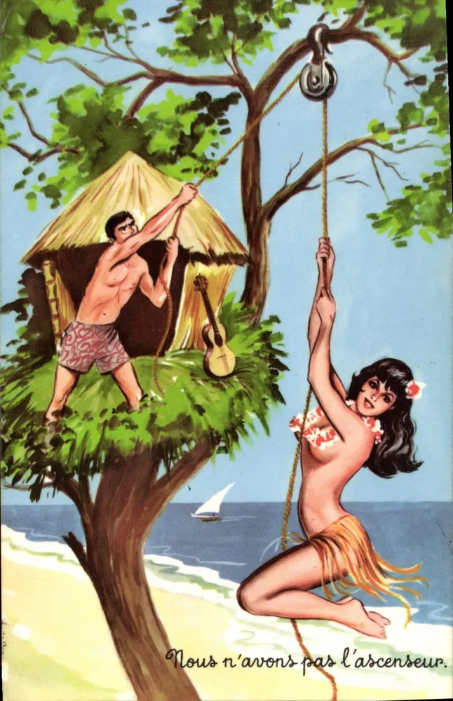 Elevador tropical — humor — editor Philatéchion, n° 1406 - Frente