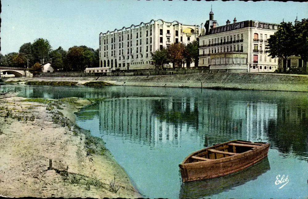 Dax (Landes) — Die Ufer des Adour, die Hotels, die Thermen und das Splendid — Verlag L. Chatagneau - Vorderseite