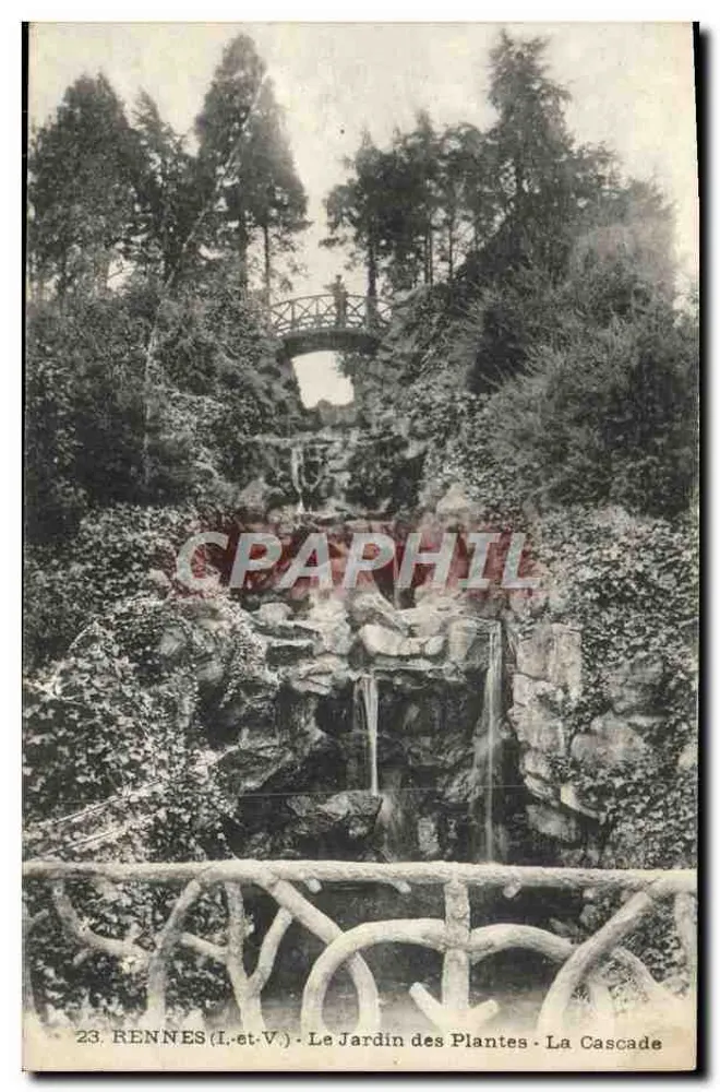Rennes (Il-et-Vil) - Der Botanische Garten - Die Wasserfall - Vorderseite