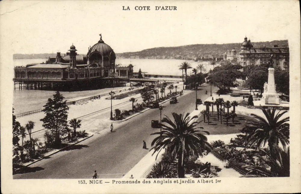 Nice — Promenade des Anglais und Garten Albert Ier — Munier, Kunstverlag, Nice - Vorderseite