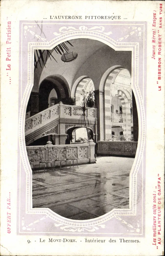 Le Mont-Dore — Interior dos Termas — Le Petit Parisien, série 9 - Frente