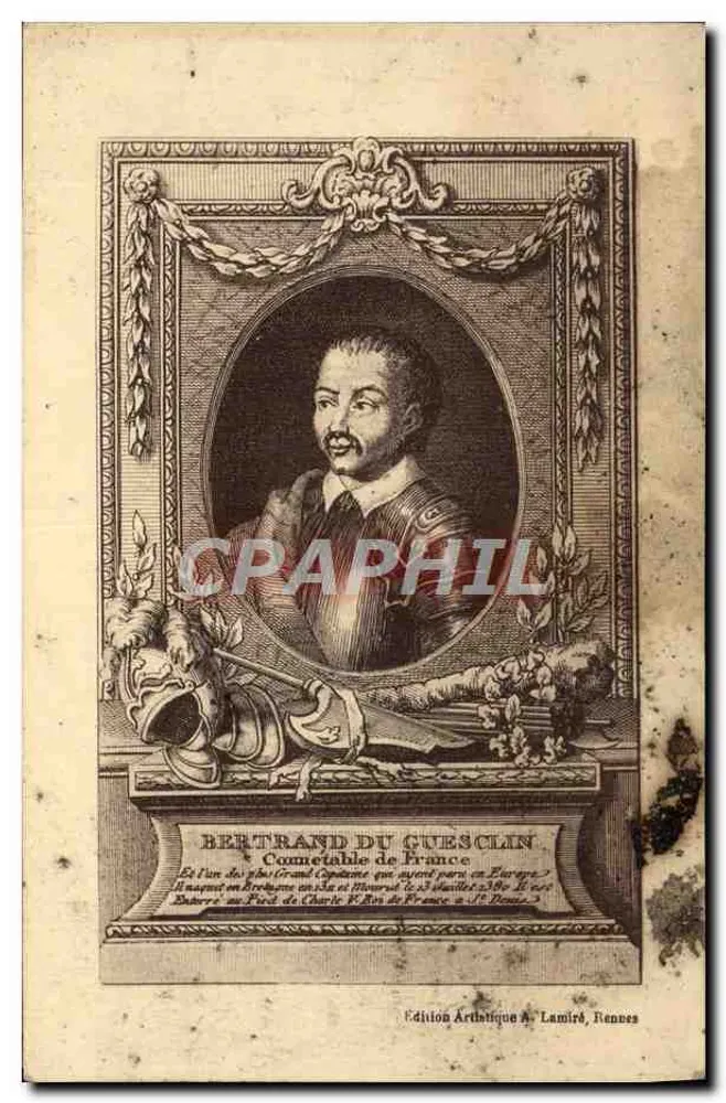Bertrand du Guesclin — Graf von Frankreich — Künstleredition A. Lamiré, Rennes - Vorderseite