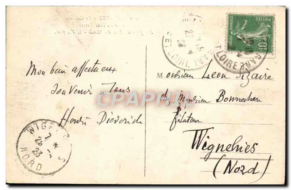 Angers - Das Schloss (Seite des Pont-Levis) — Aufnahme vom Bout-du-Monde — L. V., phot. - Rückseite