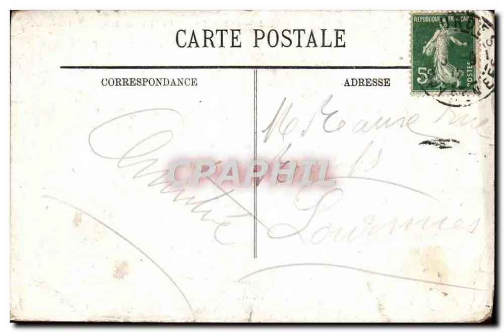 Lourdes — La Place de la Grotte und der Gave — unbekannter Verlag, n° 102 - Rückseite