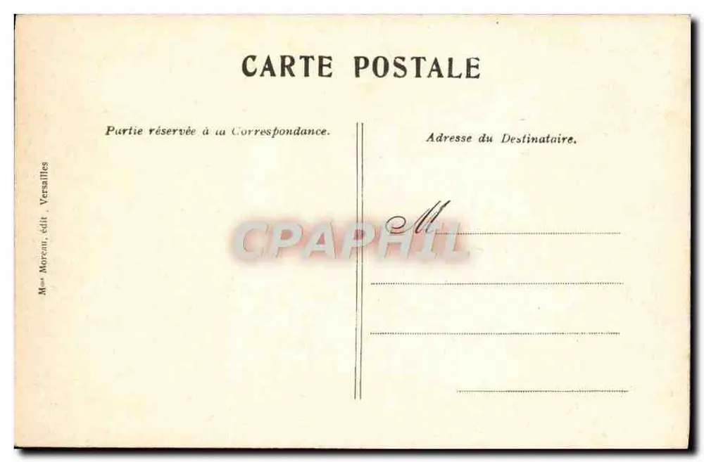 Versailles — Der Neptun-Becken, große Wasser — Mme Morcan, Verlag Versailles - Rückseite