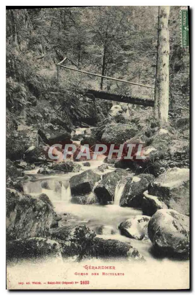 Gorges dos Roitelets — Gérardmer — Imp. Ad. Welch, Saint-Dié (Depositado) n° 2403 - Frente