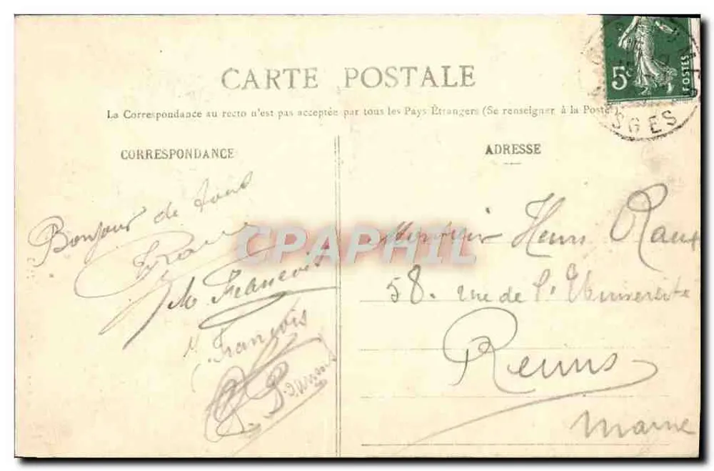 Gorges dos Roitelets — Gérardmer — Imp. Ad. Welch, Saint-Dié (Depositado) n° 2403 - Verso