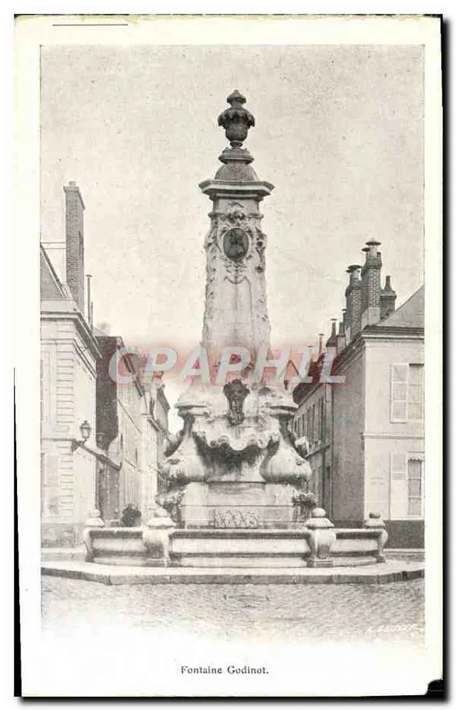 Fontaine Godinot — monument en pierre orné de mascarons et de vasques — éditeur A. GOUTAULT - Recto