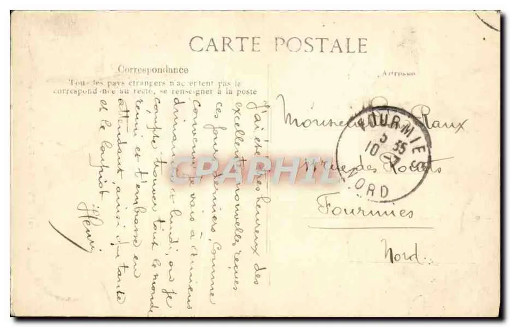 Reims — Porta do Capítulo — A. La Mondaine - Verso