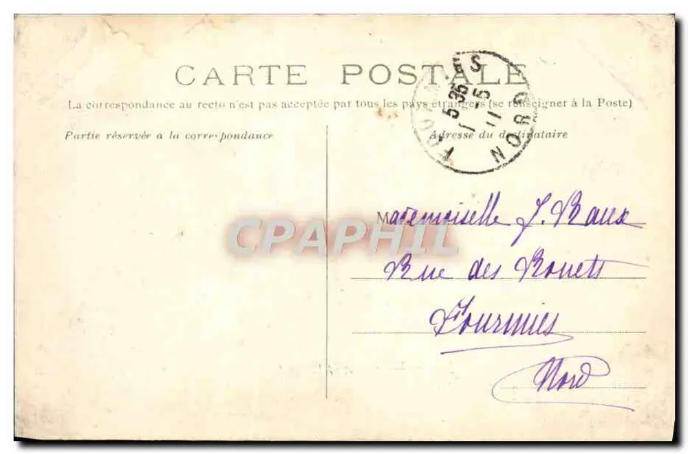 Reims — Praça e Estátua de Colbert — B. R. editor - Verso