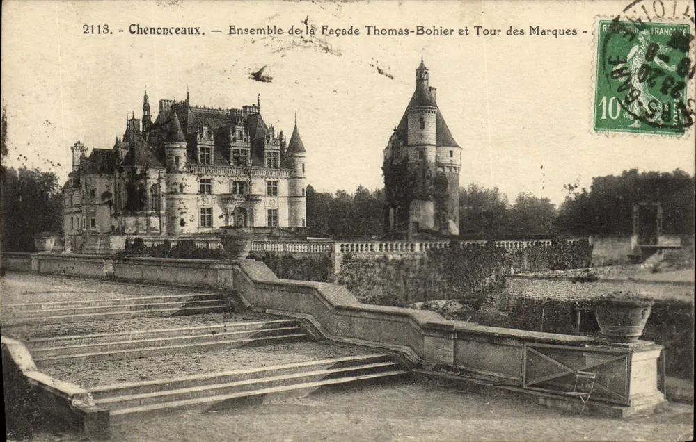 Chenonceaux — Ensemble der Thomas-Bohier-Fassade und Tour des Marques — Verlag unbekannt, Nr. 2118 - Vorderseite