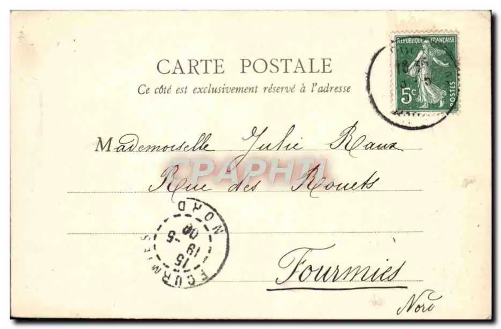 Die Marne bei Champigny — Ufer der linken Seite — B. F., Paris, n°50 - Rückseite