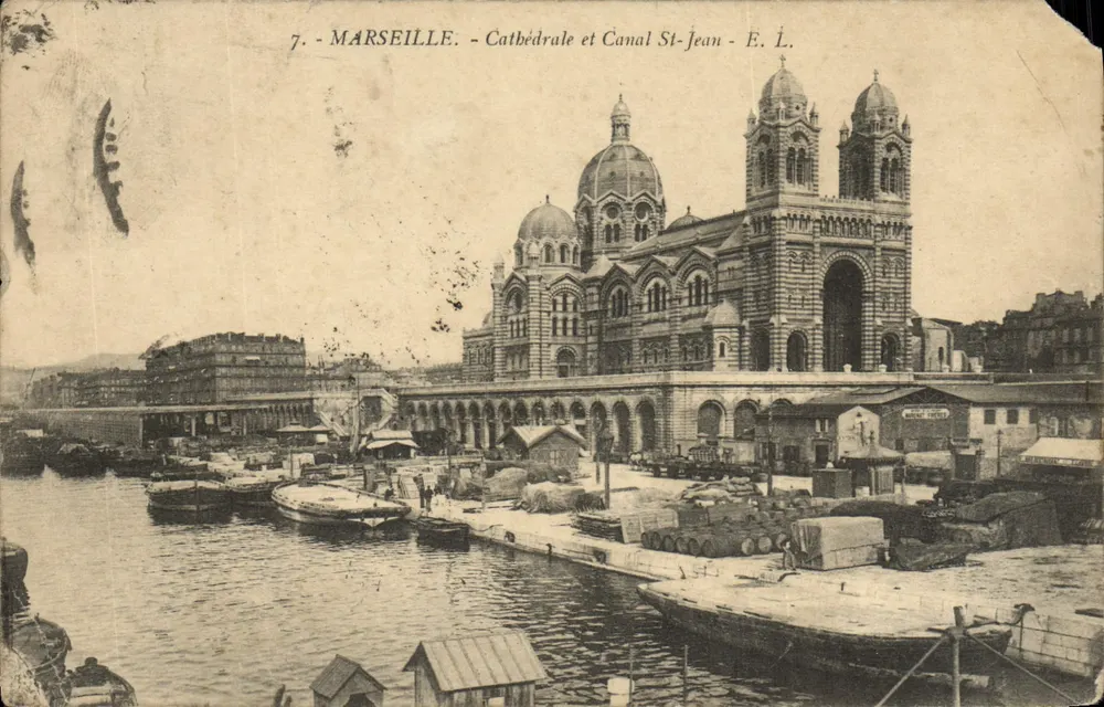 Marseille — Kathedrale und Kanal St-Jean — E. L. - Vorderseite