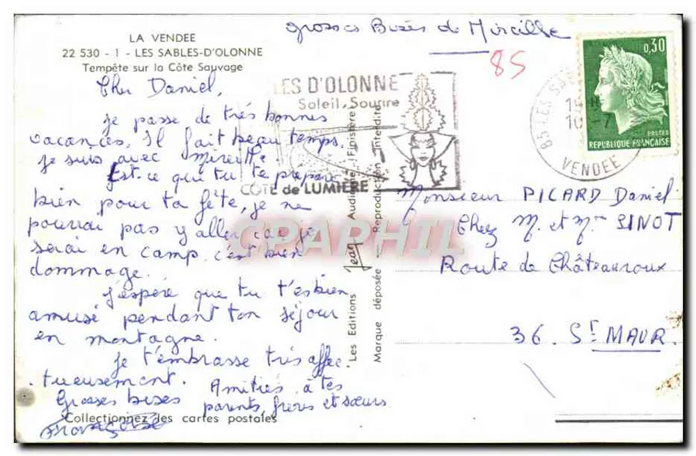Les Sables-d'Olonne — Farol da Luz — Les Éditions Auditeur - Verso