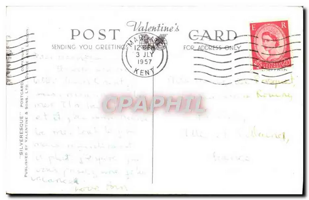 Cliftonville — vue panoramique des attractions et promenades — publiée par Valentine & Sons Ltd. n° K.3533 - Rückseite