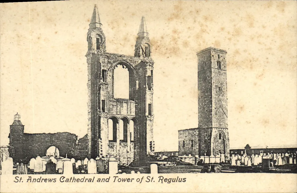 St. Andrews Kathedrale und Turm von St. Regulus — Ruinen — Valentine's Series - Vorderseite