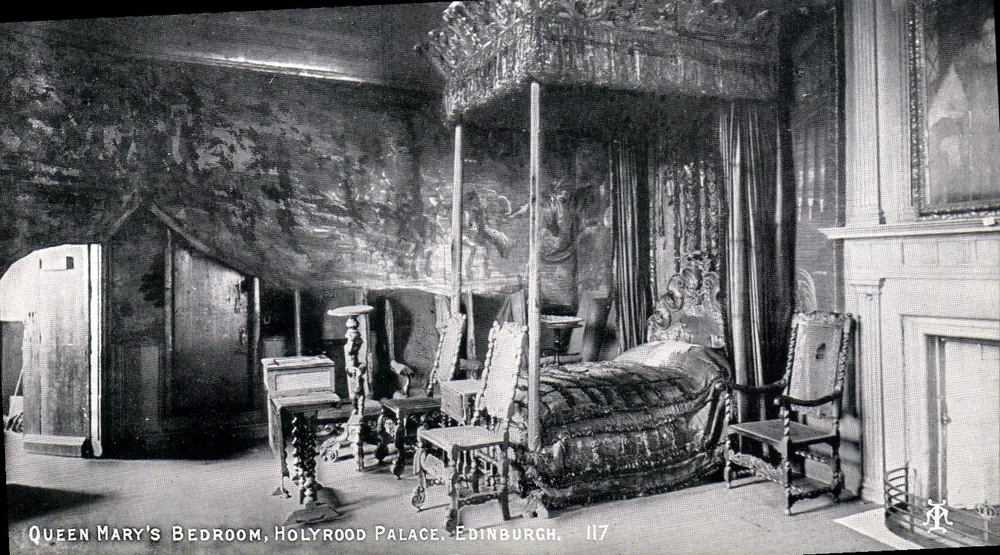 Zimmer der Königin Marie — Schloss Holyrood, Edinburgh — Fotograf Alex. A. Inglis, n° 117 - Vorderseite