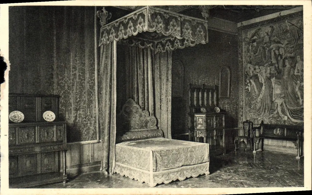 Chambre du premier étage — Château d'Azay-le-Rideau — éditeur Serv. Commercial Monuments Historiques, Paris - Vorderseite