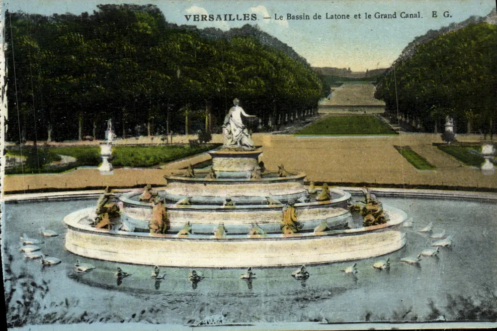 Versailles — Der Latona-See und der Große Kanal — E.G. - Vorderseite