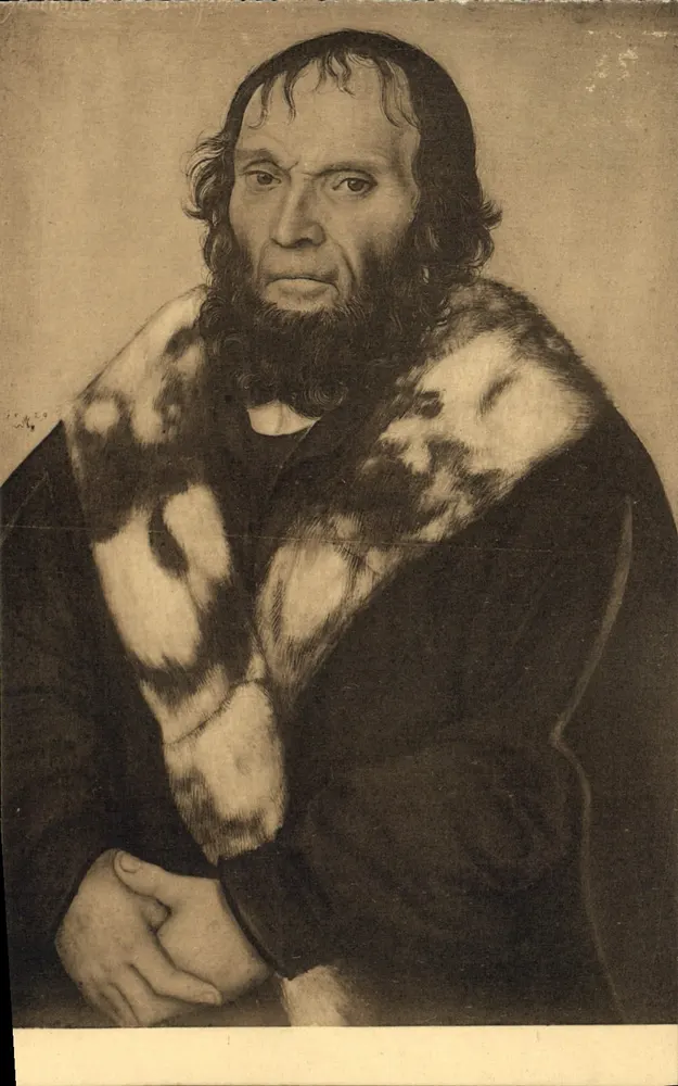 Porträt des Dr. Jean Scheuring — Cranach der Ältere (1472-1553) — Edition D. NELLS, Nr. 63 - Vorderseite