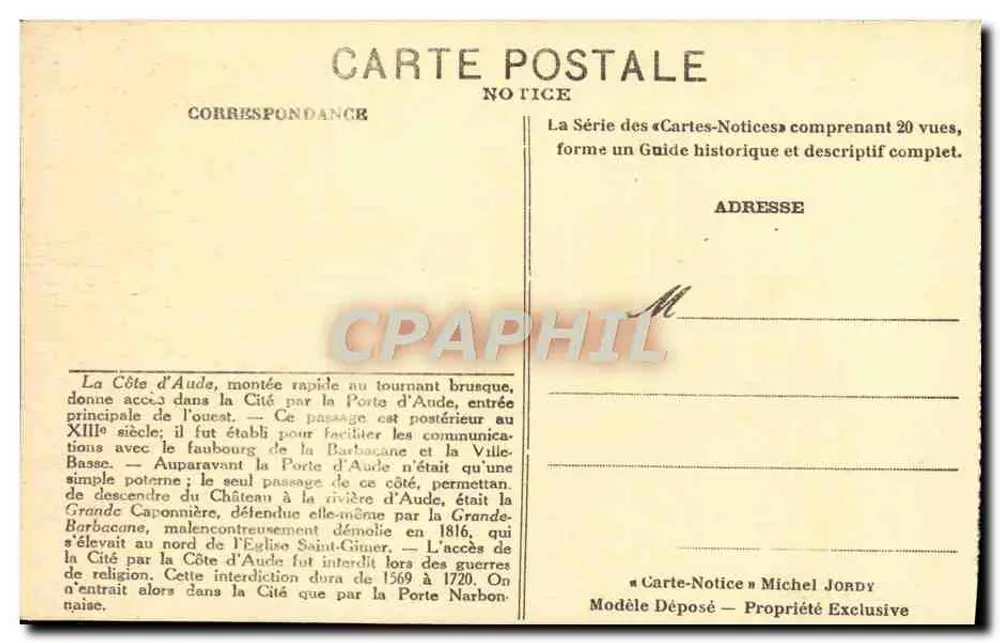 Carcassonne — A Costa da Aude — Notícia - Verso
