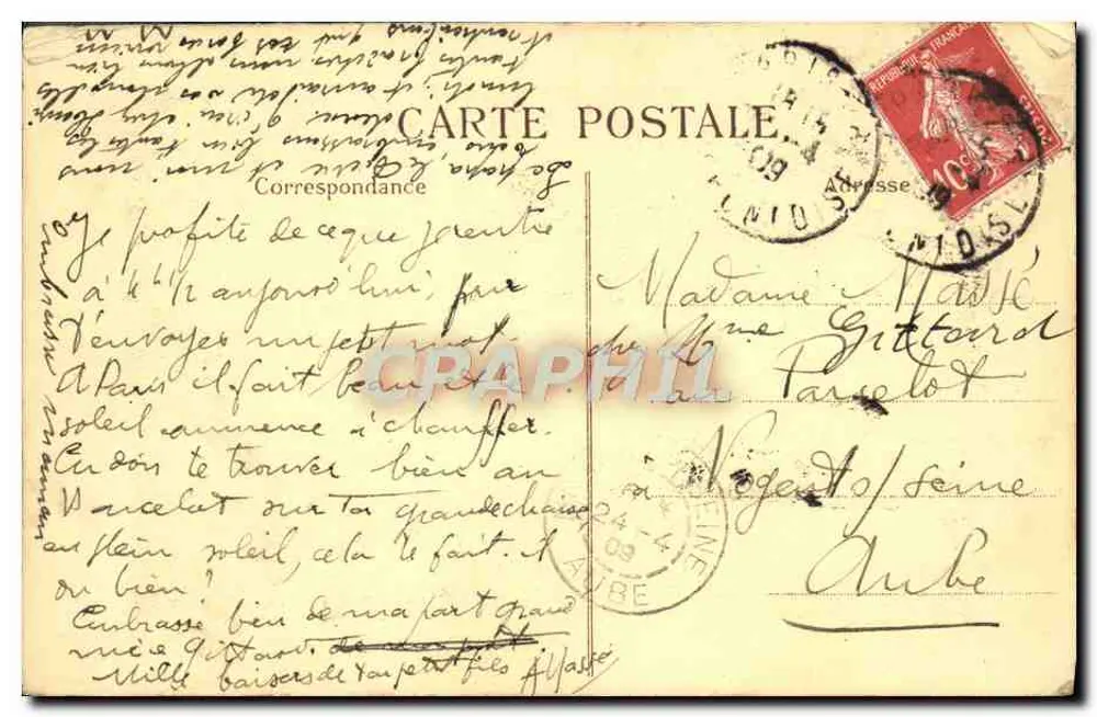 Mme Récamier — portrait assise sur un canapé — éditeur David - Verso