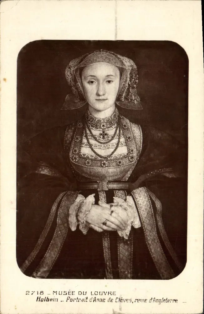 Porträt von Anne de Clèves, Königin von England — Holbein — Musée du Louvre — Nr. 2718 - Vorderseite