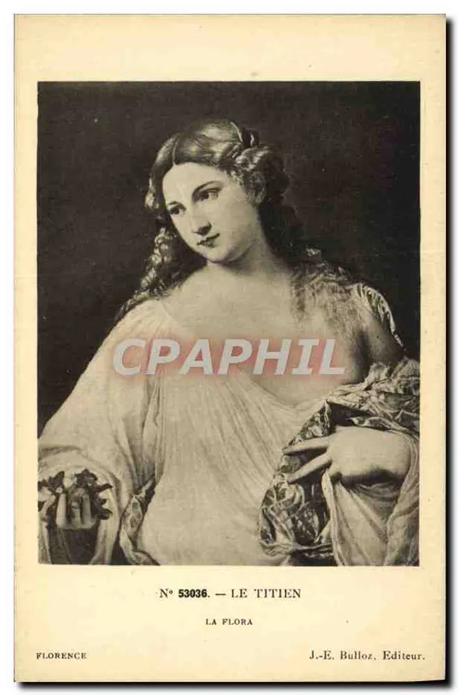 Florence — Flora — Titian — J.-E. Bulloz, Wydawca, n° 53036 - Awers