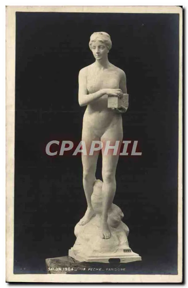 Estátua de Pandora — Salão 1904 — A. Pecche - Frente