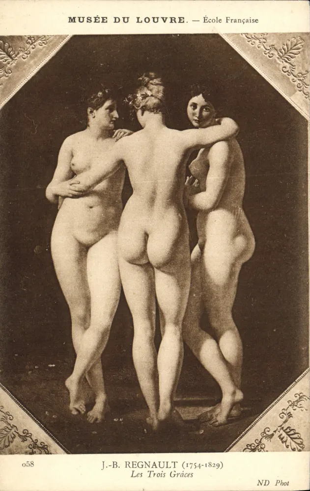 Die Drei Grazien — Louvre-Museum — Französische Schule — J.-B. Regnault (1754-1829) — ND Phot — n° 058 - Vorderseite