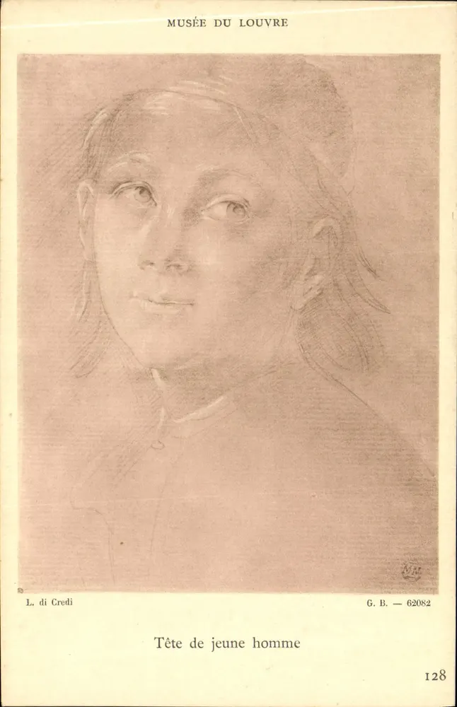 Kopf eines jungen Mannes — Musée du Louvre — G.B. 62082 - Vorderseite