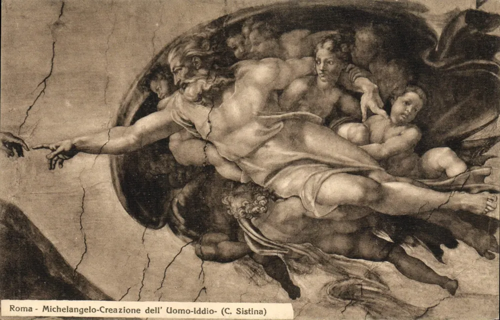 Rom - Michelangelo - Schöpfung des Menschen - (C. Sistina) - Vorderseite