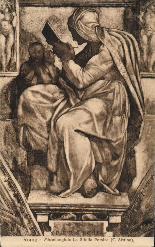 Die persische Sibylle — Fresko von Michelangelo — Sixtinische Kapelle, Rom - Vorderseite