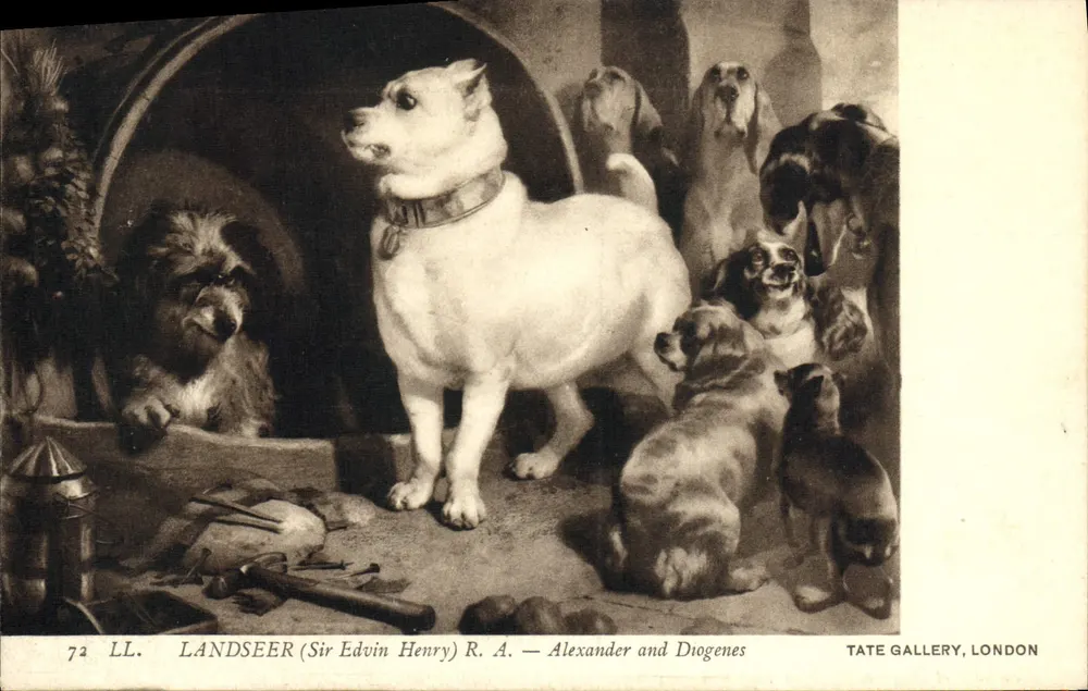 Landseer (Sir Edwin Henry) R.A. — Alexander und Diogenes — Tate Gallery, London - Vorderseite