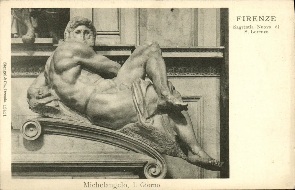 Michelangelo, Il Giorno — Neue Sakristei von S. Lorenzo — Stengel & Co., Florenz, 1911 - Vorderseite