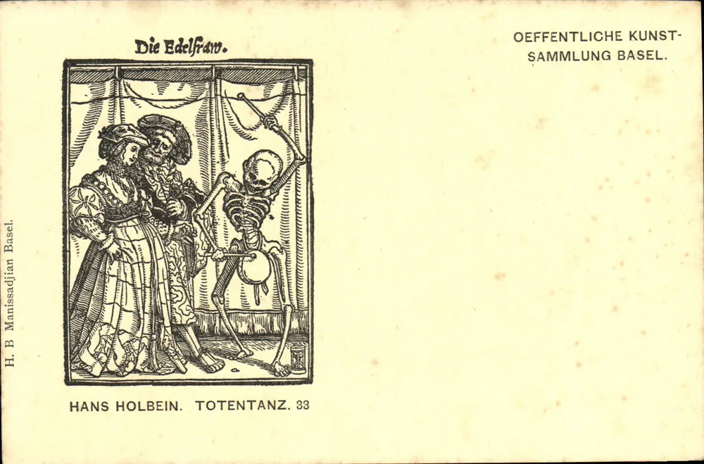 Dança dos mortos — Hans Holbein — H. B. Manissadjian Basel, n°33 - Frente