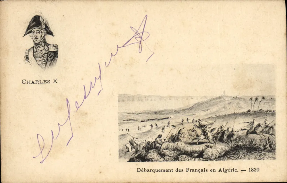 Landung der Franzosen in Algerien — 1830 — Charles X - Vorderseite