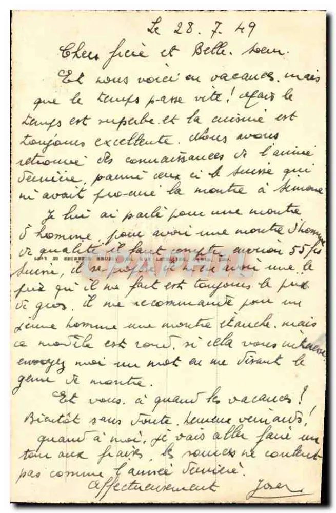 Thonon-les-Bains — zachód słońca — LL 2056 - Rewers